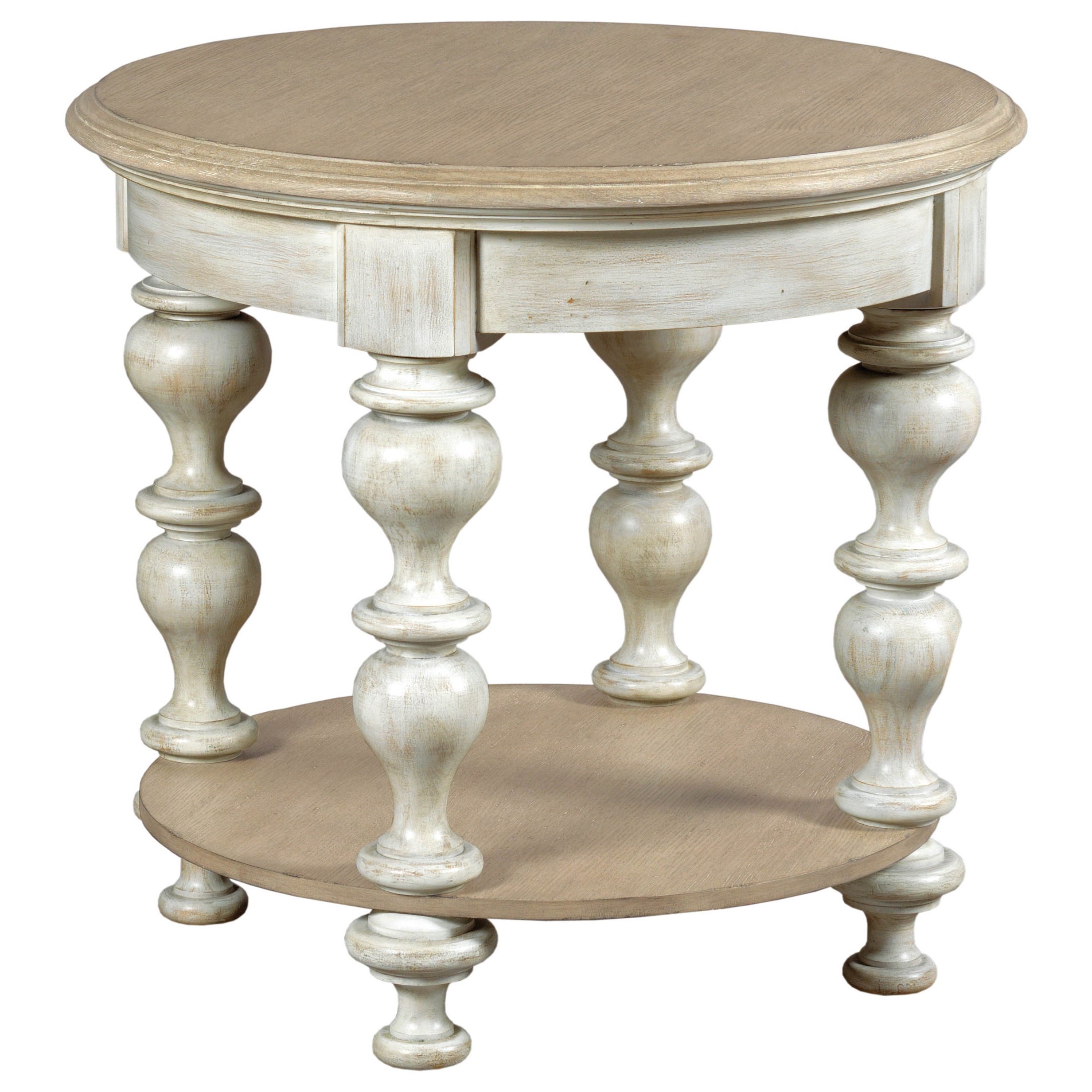 Hammary Carolina Round End Table with Turned Legs Crowley Furniture